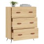 Cómoda madera de ingeniería roble Sonoma 69,5x34x90 cm de vidaXL, Cajoneras - Ref: Foro24-827823, Precio: 102,99 €, Descuento: %