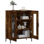 Aparador de madera de ingeniería roble ahumado 69,5x34x90 cm de vidaXL, Aparadores - Ref: Foro24-827793, Precio: 80,99 €, Des...