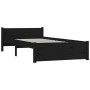 Estructura de cama individual madera maciza negra 90x190 cm de vidaXL, Camas y somieres - Ref: Foro24-815013, Precio: 111,99 ...