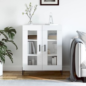 Glossy white plywood sideboard 69.5x34x90 cm by vidaXL, Sideboards - Ref: Foro24-827798, Price: 95,99 €, Discount: %