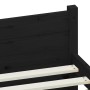 Black solid wood single bed frame 90x190 cm by vidaXL, Beds and slatted bases - Ref: Foro24-815013, Price: 110,55 €, Discount: %