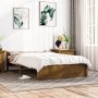 Honey brown solid wood double bed frame 120x190 cm by vidaXL, Beds and slatted bases - Ref: Foro24-815017, Price: 152,56 €, D...