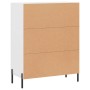 White engineered wood sideboard 69.5x34x90 cm by vidaXL, Sideboards - Ref: Foro24-827796, Price: 89,99 €, Discount: %