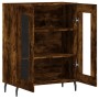 Aparador de madera de ingeniería roble ahumado 69,5x34x90 cm de vidaXL, Aparadores - Ref: Foro24-827809, Precio: 96,15 €, Des...