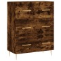 Smoked oak engineered wood sideboard 69.5x34x90 cm by vidaXL, Sideboards - Ref: Foro24-827841, Price: 96,74 €, Discount: %