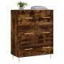 Smoked oak engineered wood sideboard 69.5x34x90 cm by vidaXL, Sideboards - Ref: Foro24-827841, Price: 96,74 €, Discount: %