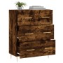 Smoked oak engineered wood sideboard 69.5x34x90 cm by vidaXL, Sideboards - Ref: Foro24-827841, Price: 96,74 €, Discount: %