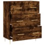 Aparador de madera de ingeniería roble ahumado 69,5x34x90 cm de vidaXL, Aparadores - Ref: Foro24-827841, Precio: 96,74 €, Des...