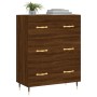 Aparador de madera de ingeniería marrón roble 69,5x34x90 cm de vidaXL, Aparadores - Ref: Foro24-827835, Precio: 93,01 €, Desc...