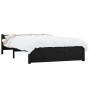 Estructura de cama madera maciza negra 120x190 cm de vidaXL, Camas y somieres - Ref: Foro24-815018, Precio: 108,27 €, Descuen...