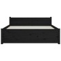 Estructura de cama madera maciza negra 120x190 cm de vidaXL, Camas y somieres - Ref: Foro24-815018, Precio: 108,27 €, Descuen...