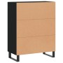 Aparador de madera de ingeniería negro 69,5x34x90 cm de vidaXL, Aparadores - Ref: Foro24-827813, Precio: 99,60 €, Descuento: %