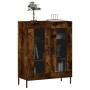 Aparador de madera de ingeniería roble ahumado 69,5x34x90 cm de vidaXL, Aparadores - Ref: Foro24-827801, Precio: 86,54 €, Des...