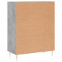 Aparador de madera de ingeniería gris hormigón 69,5x34x90 cm de vidaXL, Aparadores - Ref: Foro24-827840, Precio: 96,85 €, Des...