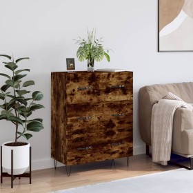 Smoked oak engineered wood sideboard 69.5x34x90 cm by vidaXL, Sideboards - Ref: Foro24-827849, Price: 90,99 €, Discount: %