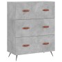 Engineered wood gray concrete dresser 69.5x34x90 cm by vidaXL, Drawers - Ref: Foro24-827824, Price: 108,03 €, Discount: %