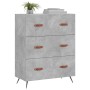 Engineered wood gray concrete dresser 69.5x34x90 cm by vidaXL, Drawers - Ref: Foro24-827824, Price: 108,03 €, Discount: %