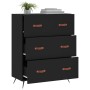 Black engineered wood chest of drawers 69.5x34x90 cm by vidaXL, Drawers - Ref: Foro24-827821, Price: 105,00 €, Discount: %