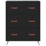 Black engineered wood chest of drawers 69.5x34x90 cm by vidaXL, Drawers - Ref: Foro24-827821, Price: 105,00 €, Discount: %