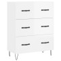 Glossy white plywood sideboard 69.5x34x90 cm by vidaXL, Sideboards - Ref: Foro24-827846, Price: 98,35 €, Discount: %