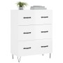 Glossy white plywood sideboard 69.5x34x90 cm by vidaXL, Sideboards - Ref: Foro24-827846, Price: 98,35 €, Discount: %