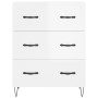 Hochglanzweißes Sperrholz-Sideboard 69,5 x 34 x 90 cm von vidaXL, Sideboards - Ref: Foro24-827846, Preis: 98,35 €, Rabatt: %