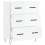 Glossy white plywood sideboard 69.5x34x90 cm by vidaXL, Sideboards - Ref: Foro24-827846, Price: 98,35 €, Discount: %