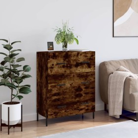 Smoked oak engineered wood sideboard 69.5x34x90 cm by vidaXL, Sideboards - Ref: Foro24-827865, Price: 103,99 €, Discount: %