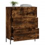 Aparador de madera de ingeniería roble ahumado 69,5x34x90 cm de vidaXL, Aparadores - Ref: Foro24-827865, Precio: 103,93 €, De...