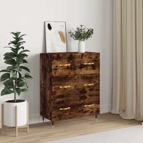 Aparador de madera de ingeniería roble ahumado 69,5x34x90 cm de vidaXL, Aparadores - Ref: Foro24-827833, Precio: 92,02 €, Des...