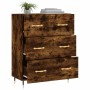 Aparador de madera de ingeniería roble ahumado 69,5x34x90 cm de vidaXL, Aparadores - Ref: Foro24-827833, Precio: 92,02 €, Des...