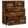 Aparador de madera de ingeniería roble ahumado 69,5x34x90 cm de vidaXL, Aparadores - Ref: Foro24-827833, Precio: 92,02 €, Des...