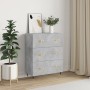 Graues Sideboard aus Holzwerkstoff Beton 69,5x34x90 cm von vidaXL, Sideboards - Ref: Foro24-827832, Preis: 89,52 €, Rabatt: %