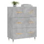 Graues Sideboard aus Holzwerkstoff Beton 69,5x34x90 cm von vidaXL, Sideboards - Ref: Foro24-827832, Preis: 89,52 €, Rabatt: %