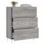 Aparador de madera de ingeniería gris Sonoma 69,5x34x90 cm de vidaXL, Aparadores - Ref: Foro24-827842, Precio: 99,95 €, Descu...