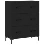 Aparador de madera de ingeniería negro 69,5x34x90 cm de vidaXL, Aparadores - Ref: Foro24-827853, Precio: 99,99 €, Descuento: %