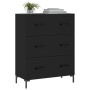 Aparador de madera de ingeniería negro 69,5x34x90 cm de vidaXL, Aparadores - Ref: Foro24-827853, Precio: 100,04 €, Descuento: %