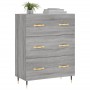 Aparador de madera de ingeniería gris Sonoma 69,5x34x90 cm de vidaXL, Aparadores - Ref: Foro24-827834, Precio: 92,44 €, Descu...