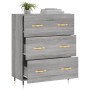 Aparador de madera de ingeniería gris Sonoma 69,5x34x90 cm de vidaXL, Aparadores - Ref: Foro24-827834, Precio: 92,44 €, Descu...