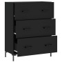 Aparador de madera de ingeniería negro 69,5x34x90 cm de vidaXL, Aparadores - Ref: Foro24-827853, Precio: 99,99 €, Descuento: %