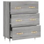 Aparador de madera de ingeniería gris Sonoma 69,5x34x90 cm de vidaXL, Aparadores - Ref: Foro24-827834, Precio: 92,44 €, Descu...