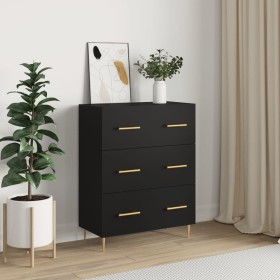 Aparador de madera de ingeniería negro 69,5x34x90 cm de vidaXL, Aparadores - Ref: Foro24-827837, Precio: 99,99 €, Descuento: %