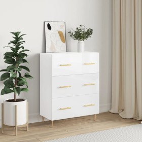 Glossy white plywood sideboard 69.5x34x90 cm by vidaXL, Sideboards - Ref: Foro24-827838, Price: 107,11 €, Discount: %