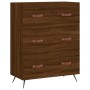 Cómoda madera de ingeniería marrón roble 69,5x34x90 cm de vidaXL, Cajoneras - Ref: Foro24-827827, Precio: 107,16 €, Descuento: %