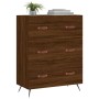 Cómoda madera de ingeniería marrón roble 69,5x34x90 cm de vidaXL, Cajoneras - Ref: Foro24-827827, Precio: 107,16 €, Descuento: %