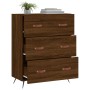 Chest of drawers oak brown engineered wood 69.5x34x90 cm by vidaXL, Drawers - Ref: Foro24-827827, Price: 107,99 €, Discount: %