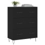 Black engineered wood sideboard 69.5x34x90 cm by vidaXL, Sideboards - Ref: Foro24-827845, Price: 92,55 €, Discount: %