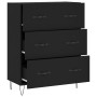 Black engineered wood sideboard 69.5x34x90 cm by vidaXL, Sideboards - Ref: Foro24-827845, Price: 92,55 €, Discount: %