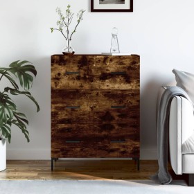 Smoked oak engineered wood sideboard 69.5x34x90 cm by vidaXL, Sideboards - Ref: Foro24-827857, Price: 95,99 €, Discount: %