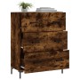 Aparador de madera de ingeniería roble ahumado 69,5x34x90 cm de vidaXL, Aparadores - Ref: Foro24-827857, Precio: 95,64 €, Des...